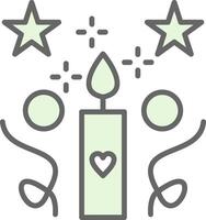 Candles Fillay Icon Design vector