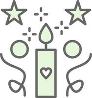 velas relleno icono diseño vector