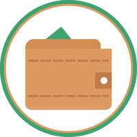 Wallet Flat Circle Icon vector