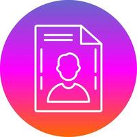 File Line Gradient Circle Icon vector