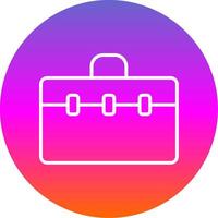 Suitcase Line Gradient Circle Icon vector