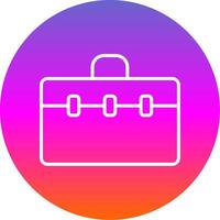 Suitcase Line Gradient Circle Icon vector