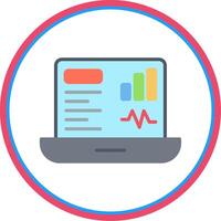 Dashboard Flat Circle Icon vector