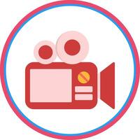 Camera Flat Circle Icon vector