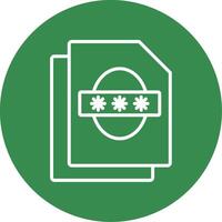 Security File Faceprint Multi Color Circle Icon vector