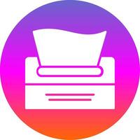 Tissue Paper Glyph Gradient Circle Icon Design vector