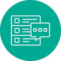 Database Message Multi Color Circle Icon vector