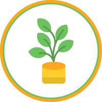 Ficus Flat Circle Icon vector