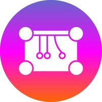 Newtons Cradle Glyph Gradient Circle Icon Design vector