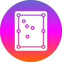 Pool Table Glyph Gradient Circle Icon Design vector