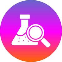 Chemical Analysis Glyph Gradient Circle Icon Design vector