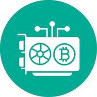 Mining Rig Multi Color Circle Icon vector