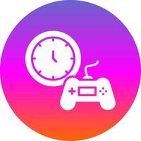 Time Glyph Gradient Circle Icon Design vector