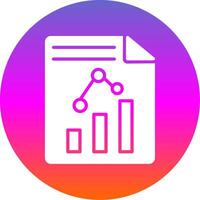 Paper Glyph Gradient Circle Icon Design vector