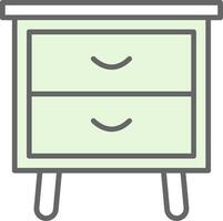 Side Table Fillay Icon Design vector