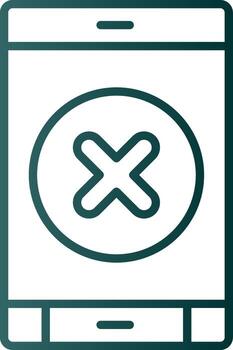 Eliminar botón línea degradado icono vector