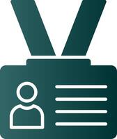 Identification Card Glyph Gradient Icon vector