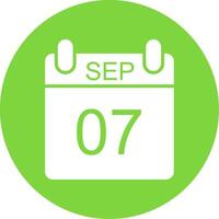 September Multi Color Circle Icon vector