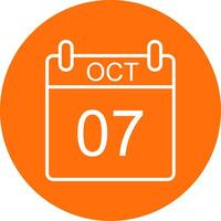 October Multi Color Circle Icon vector