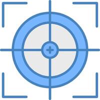 Scope Line Filled Blue Icon vector