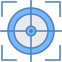 Scope Line Filled Blue Icon vector