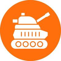 tanque multi color circulo icono vector