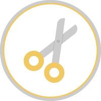 Bandage Scissors Flat Circle Icon vector