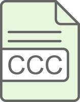 CCC File Format Fillay Icon Design vector