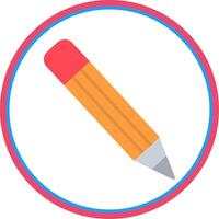 Pencil Flat Circle Icon vector