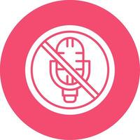 No Microphone Multi Color Circle Icon vector