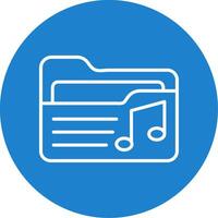 Folder Multi Color Circle Icon vector