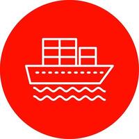 Container Ship Multi Color Circle Icon vector