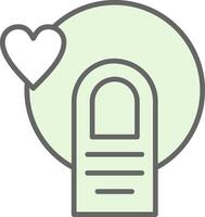 Heart Fillay Icon Design vector