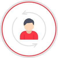 Human Resources Flat Circle Icon vector
