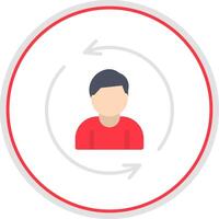 Human Resources Flat Circle Icon vector