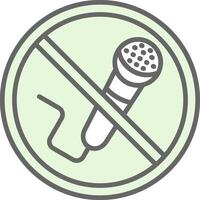 No Microphone Fillay Icon Design vector