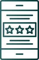 Rating Line Gradient Icon vector