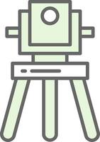 Theodolite Fillay Icon Design vector