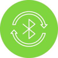 Bluetooth Multi Color Circle Icon vector
