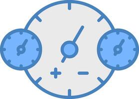 Clocks Line Filled Blue Icon vector