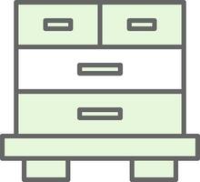 Drawers Fillay Icon Design vector