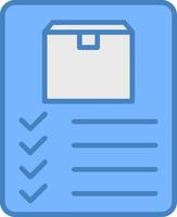 Inventory Line Filled Blue Icon vector