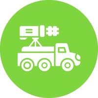 Truck Multi Color Circle Icon vector