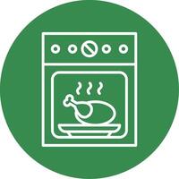 Oven Multi Color Circle Icon vector