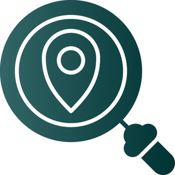 Map Pointer Glyph Gradient Icon vector