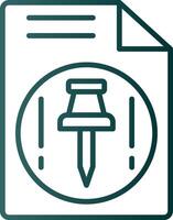 Push Line Gradient Icon vector
