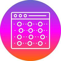 Recognition Line Gradient Circle Icon vector