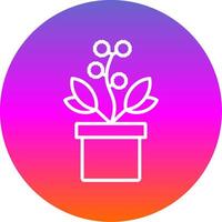 Wattle Line Gradient Circle Icon vector