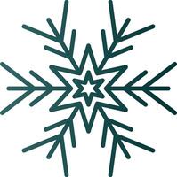 Snowflake Line Gradient Icon vector