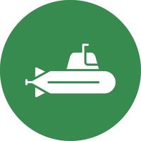 Submarine Multi Color Circle Icon vector